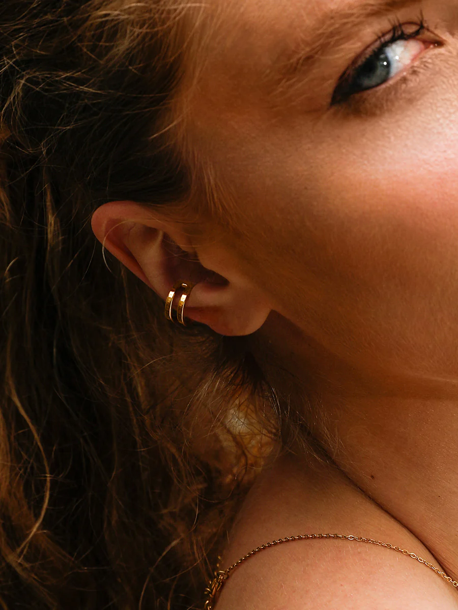 Moon Phase Duo Plain Earcuff - Image 2