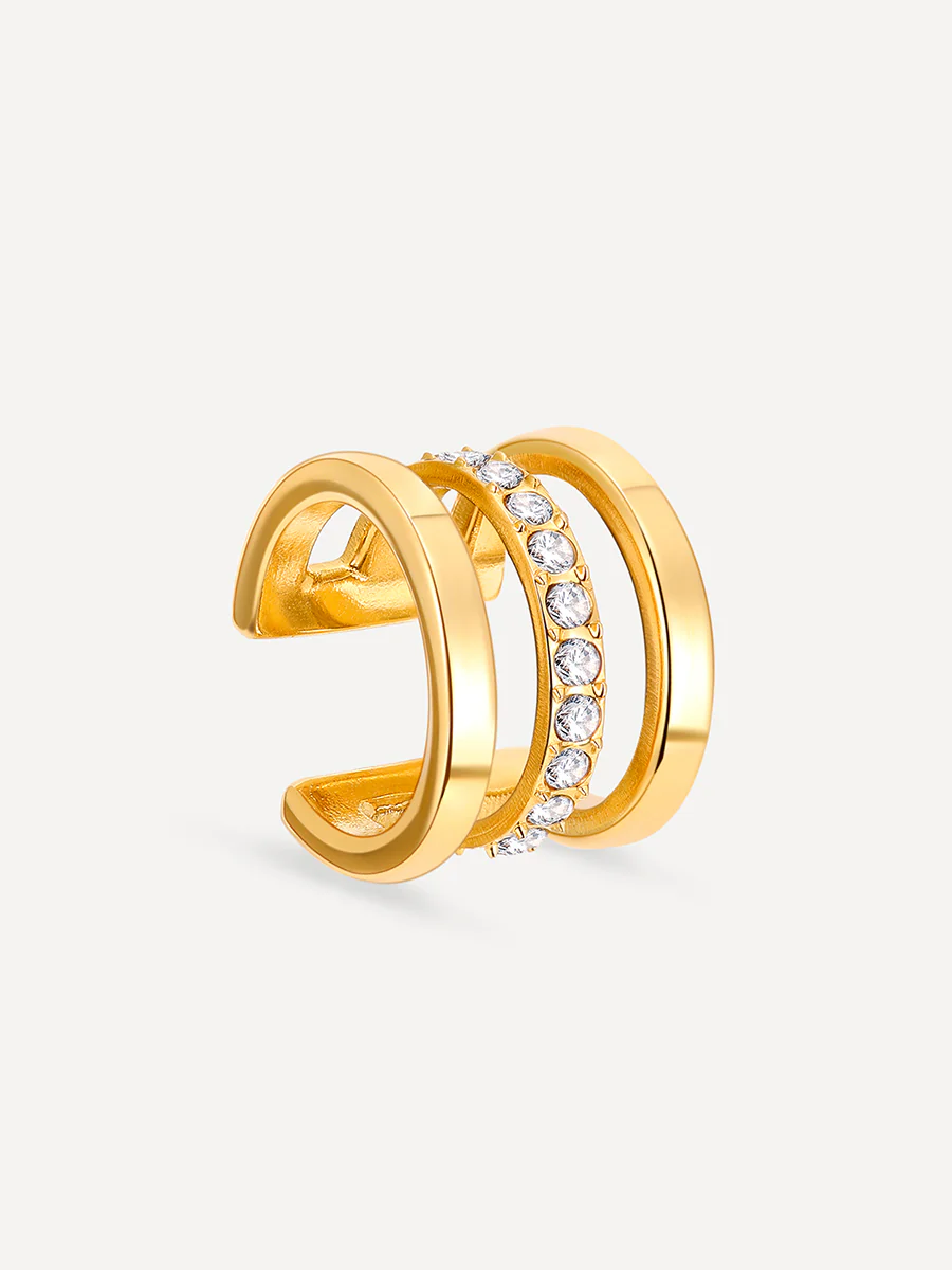 Moon Phase Trio Brilliant Earcuff
