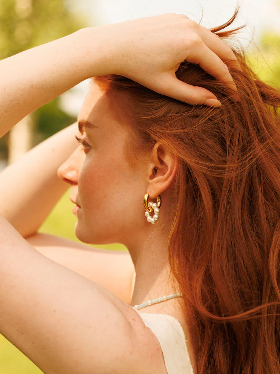 Pearl Hoop Ohrringe - Image 6