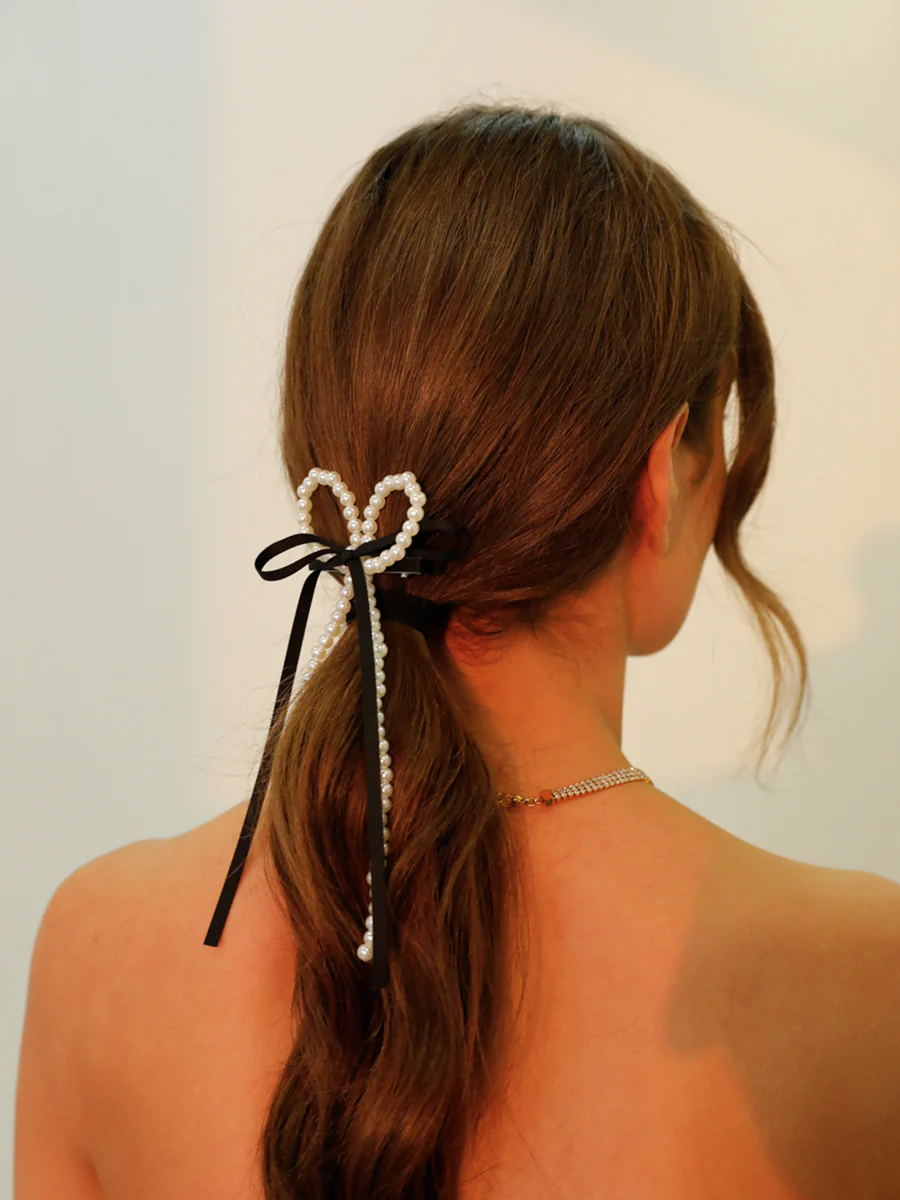 Pearl Ribbon Hairclip - Image 6
