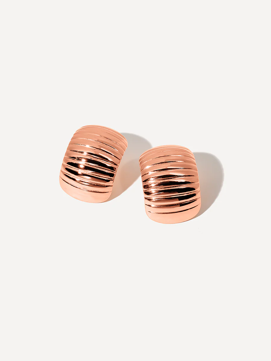 Ribbed Square Ohrringe - Image 8