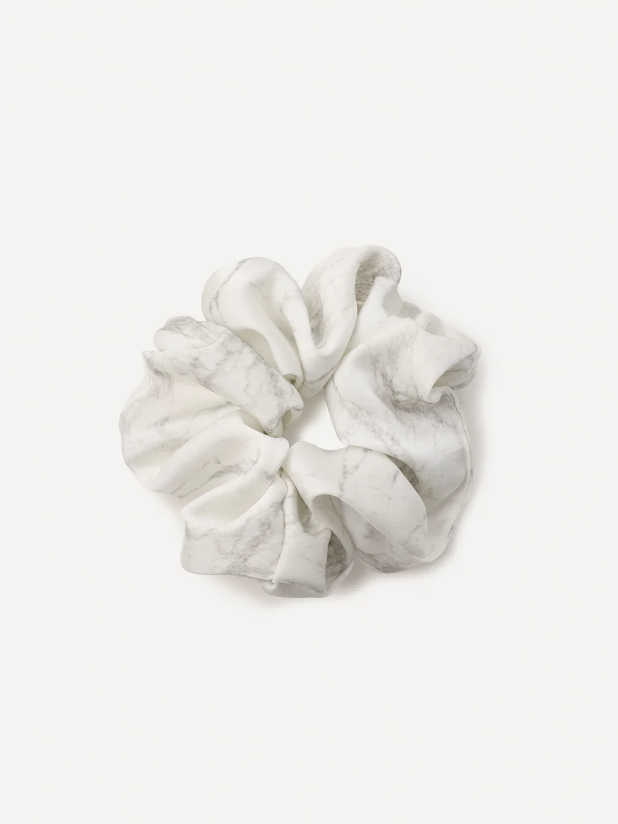 Serene Flow White Scrunchie