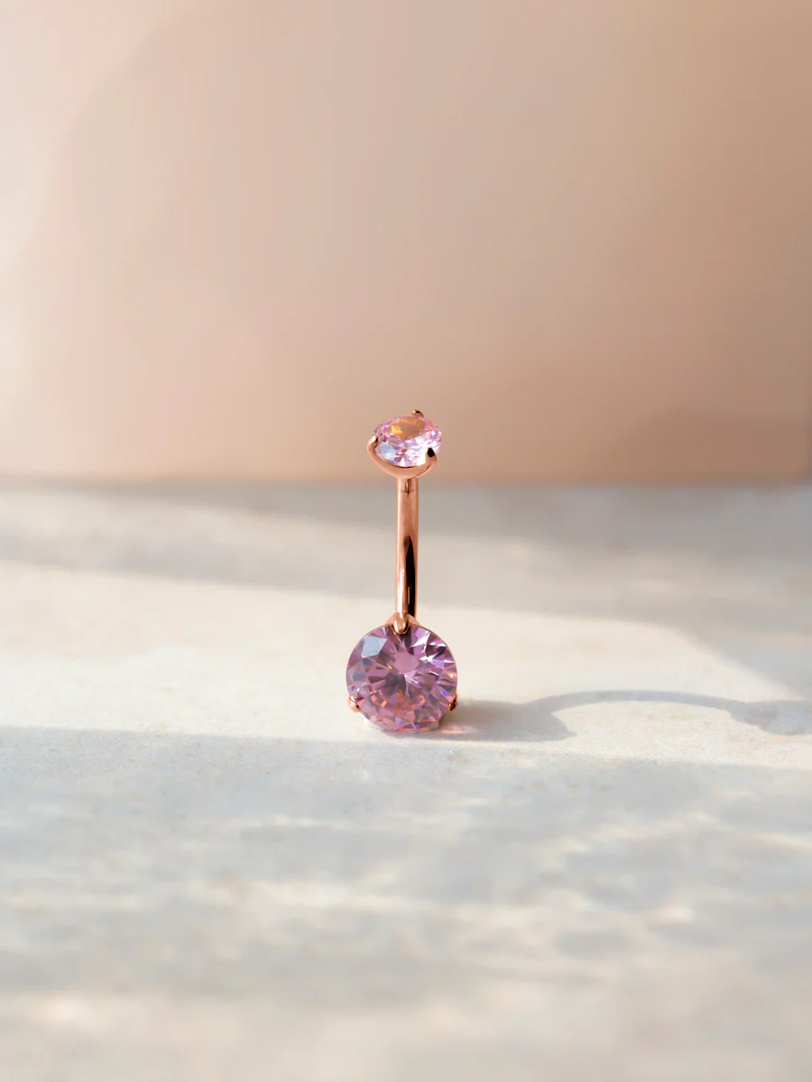 Serene Glow Pink Titan Bauchnabelpiercing - Image 3