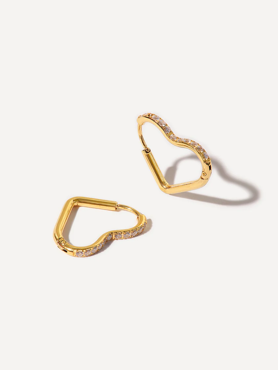 Shining Open Heart Ohrringe - Image 13