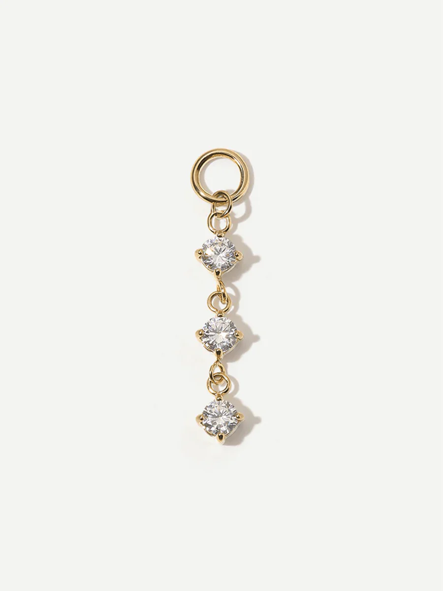 21,8x4mm Shiny Beauty Ohrring-Charm - Image 4