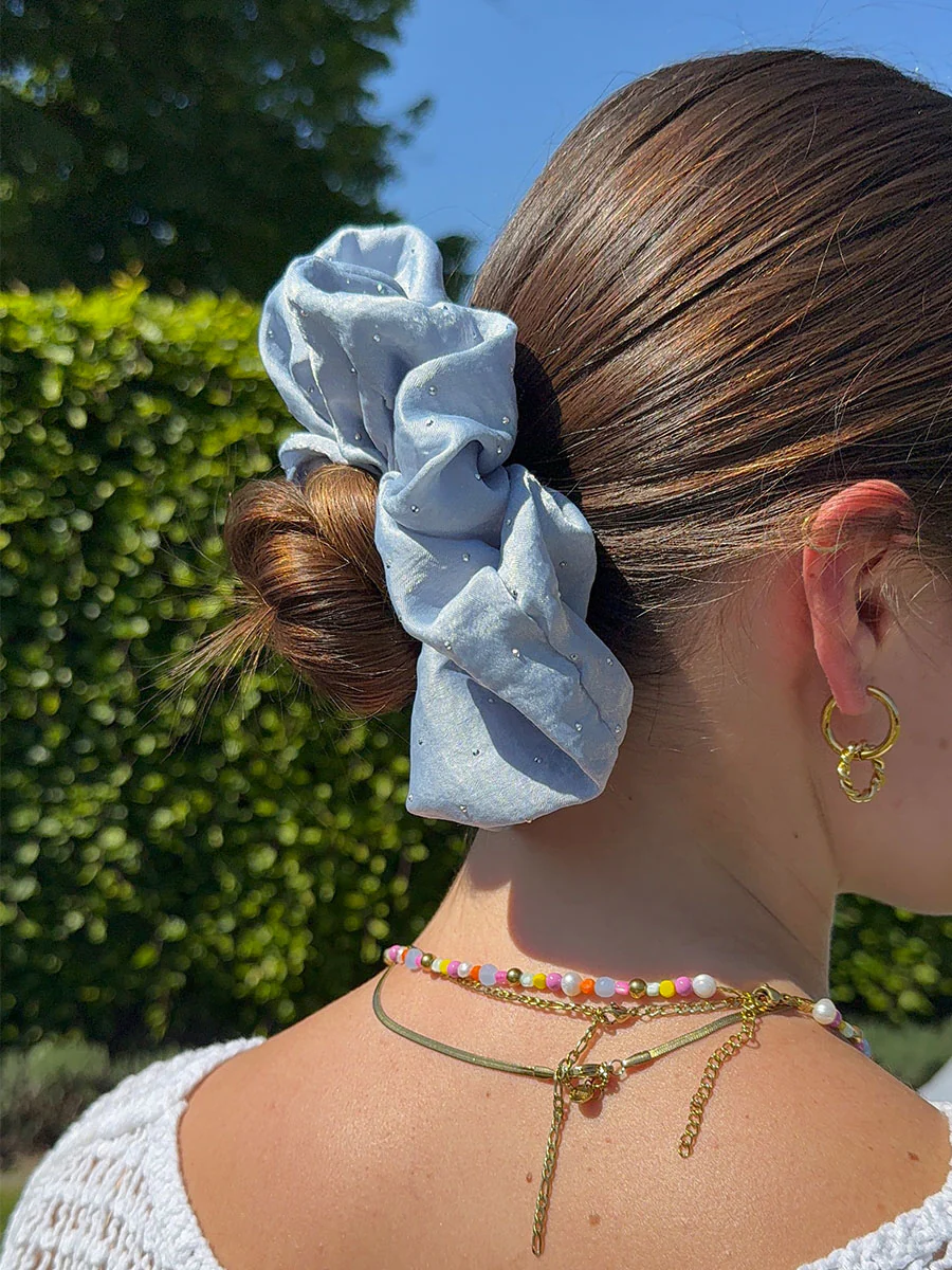 Sparkling Joy Blue Scrunchie - Image 5