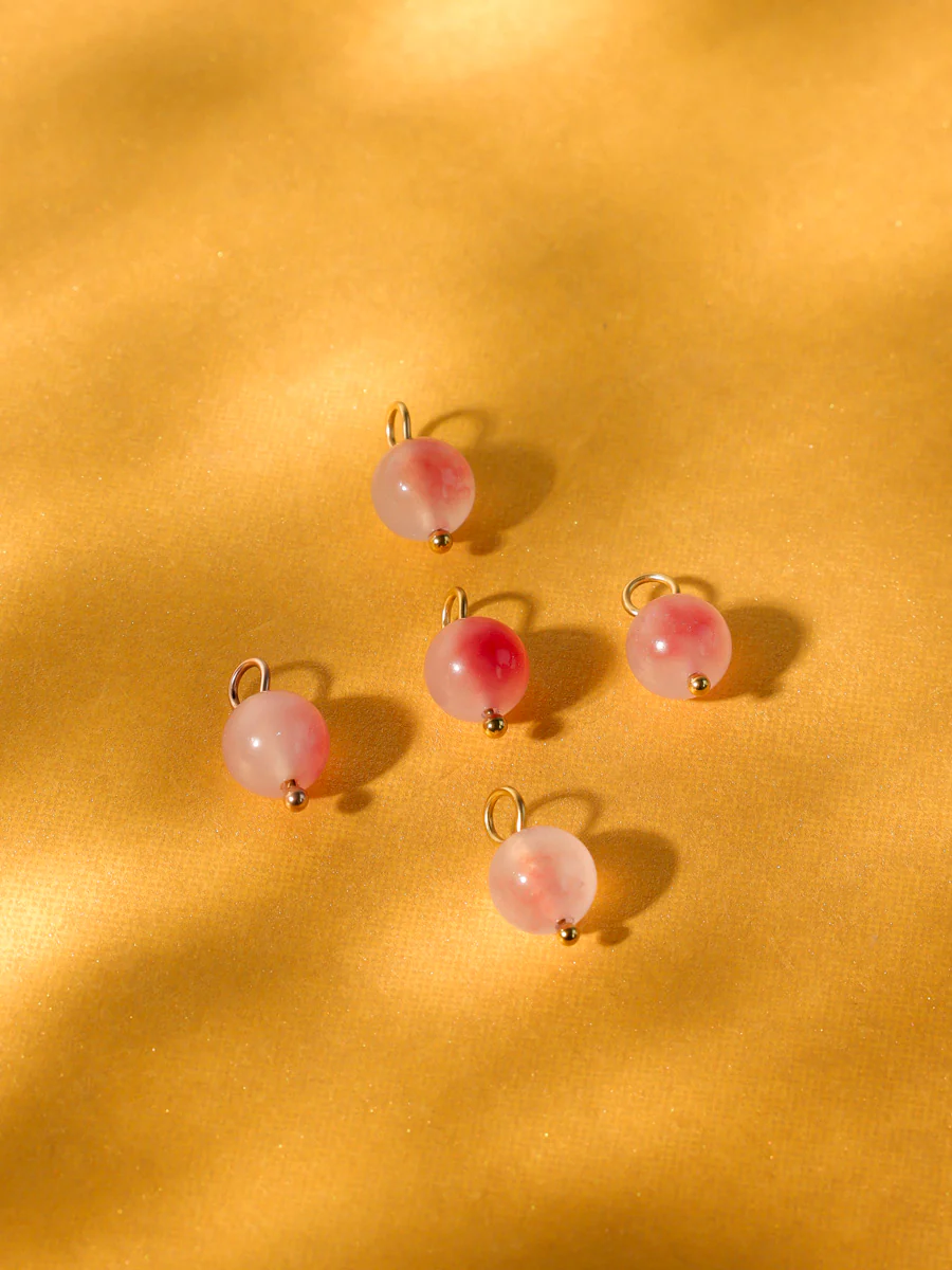 8,4mm Strawberry Pink Ohrring-Charm - Image 2