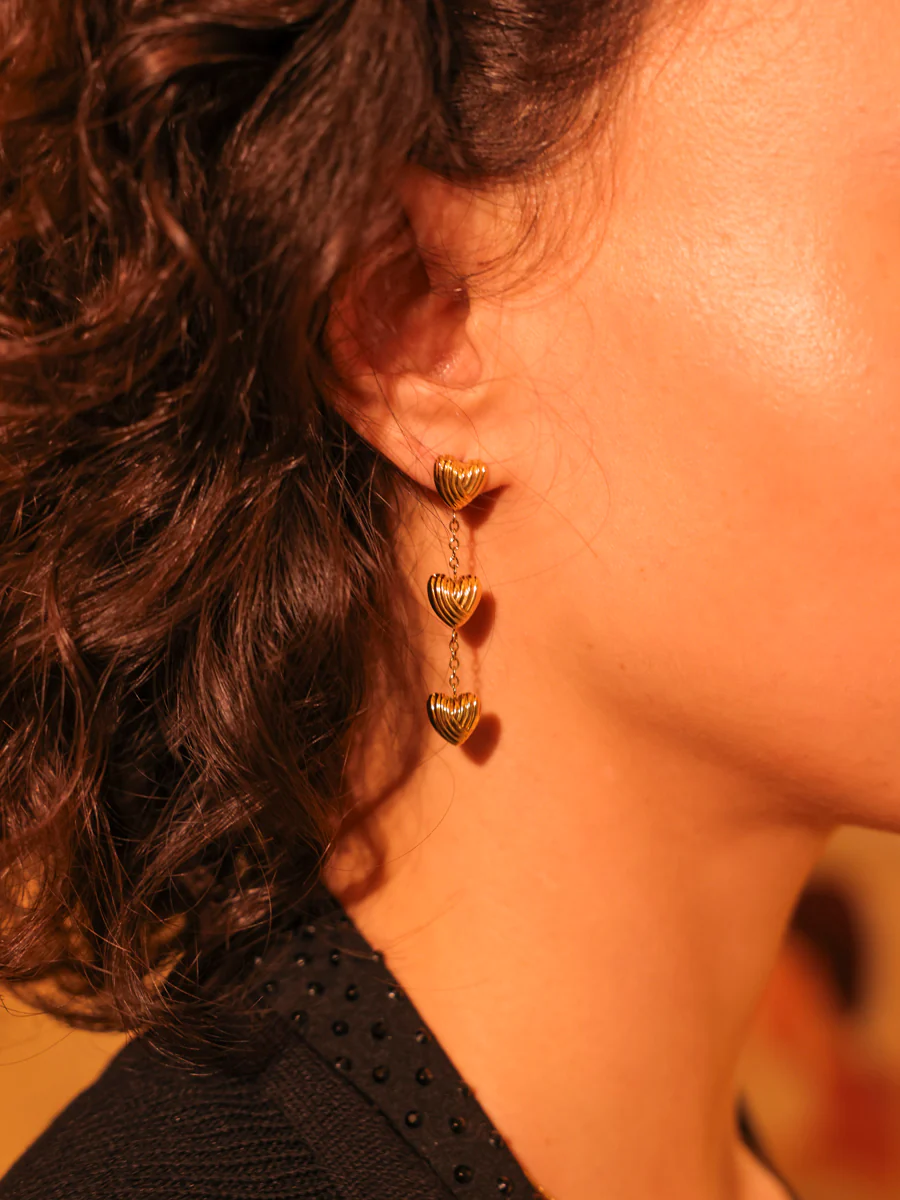 Trio Hearts Ohrringe - Image 3