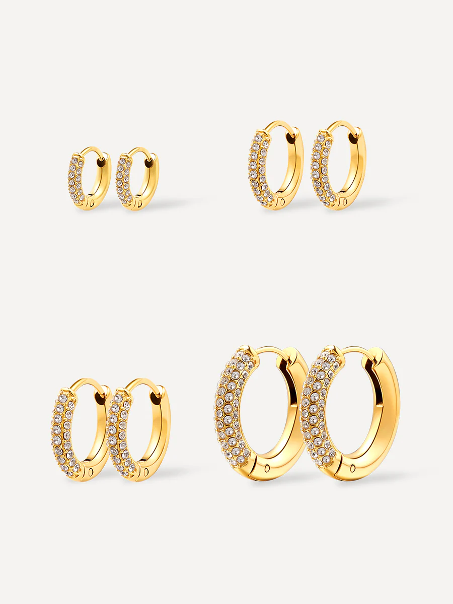 Twinkle Split Ohrringe Set Gold - Image 6
