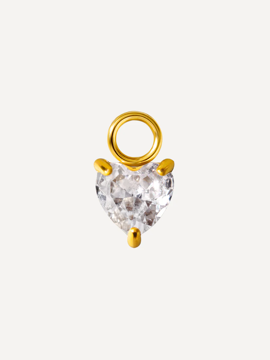 6,5x7,2mm Unique Love Ohrring-Charm