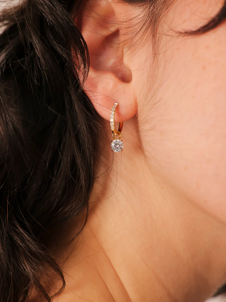 6mm Unique Sparkling Large Ohrring-Charm - Image 2